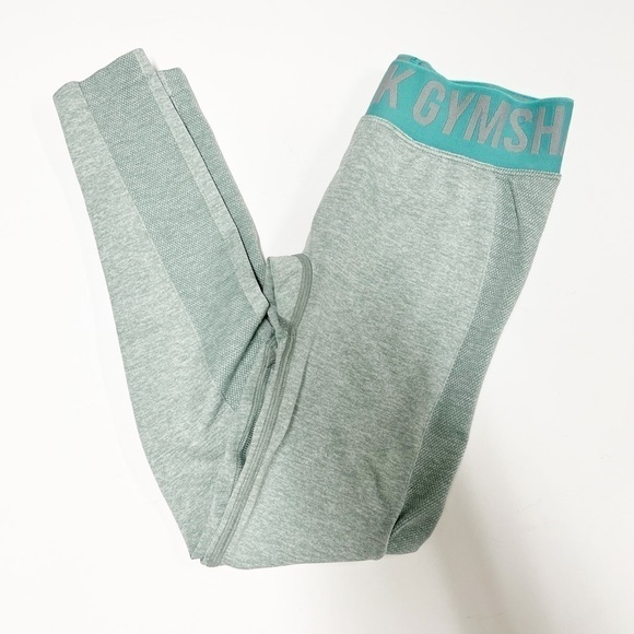 Gymshark Womens Jade Green Flex Low Rise Seamless Contour Leggings Sz S - Picture 2 of 5